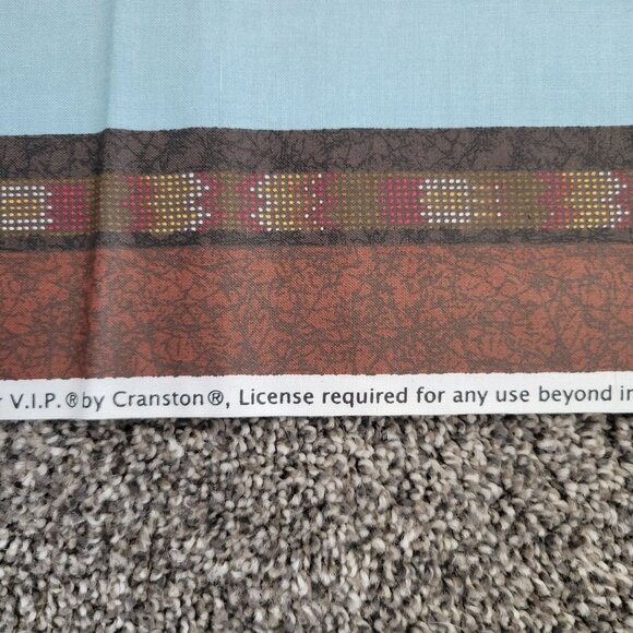 Native American-Themed Fabric Panel Jim Hautman Art By Cranston 35" X 44" Cotton - Picture 4 of 4